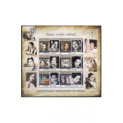 INDIA MINIATURE SHEET 2011 LEGENDARY HEROINES OF INDIA