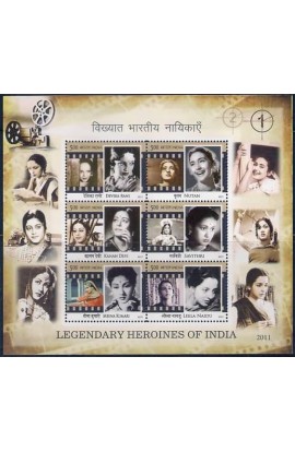 INDIA MINIATURE SHEET 2011 LEGENDARY HEROINES OF INDIA