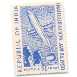 India 1950 Year Stamps Inauguration of Republic MNH Fine Condition