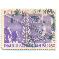 India 1950 Year Stamps Inauguration of Republic Used  Fine Condition