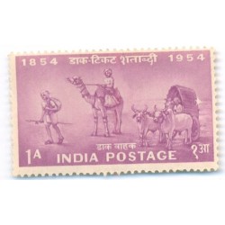 PHILA312 INDIA 1954 SINGLE MINT STAMP OF POSTAGE STAMP CENTENARY 1 ANNA MNH