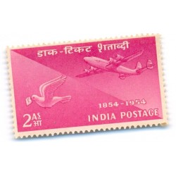 PHILA313 INDIA 1954 SINGLE MINT STAMP OF POSTAGE STAMP CENTENARY 2 ANNA MNH