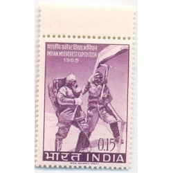 PHILA419 INDIA 1965 SINGLE MINT STAMP OF INDIAN MOUNT EVEREST EXPEDITION MNH