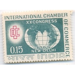 PHILA413 INDIA 1965 SINGLE MINT STAMP OF INTERNATIONAL CHAMBER OF COMMERCE