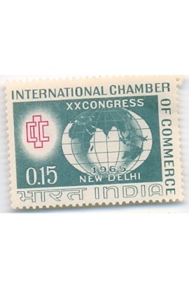 PHILA413 INDIA 1965 SINGLE MINT STAMP OF INTERNATIONAL CHAMBER OF COMMERCE