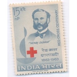 PHILA383 INDIA 1963 SINGLE MINT STAMP OF RED CROSS CENTENARY MNH