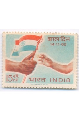 PHILA377 INDIA 1962 SINGLE MINT STAMP OF NATIONAL CHILDREN DAY MNH