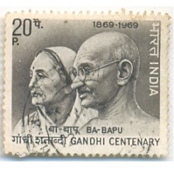 India 1969 Mahatma Gandhi Birth Cent. Ba & Bapu Phila-493