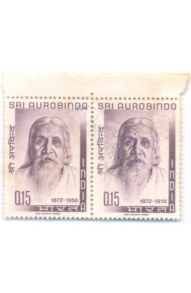PHILA405 INDIA 1964 pair MINT STAMP OF SRI AUROBINDO