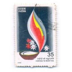 INDIA 1981 HOMAGE TO MARTYRS STAMPS Used