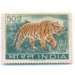 PHILA391 INDIA 1963 SINGLE MINT STAMP OF WILD LIFE PRESERVATION TIGER 50np MNH