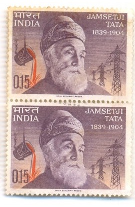 PHILA411 INDIA 1965 PAIR MINT STAMP OF JAMSETJI NUSSERWANJI TATA MNH