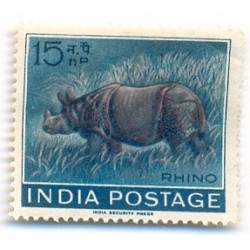 India 1962 RHINO 15 np MNH
