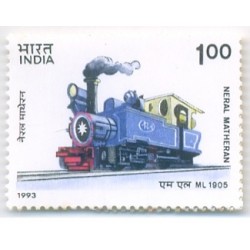 PHILA1371 INDIA 1993 MOUNTAIN LOCOMOTIVES NERAL MATHERAN RAILWAY MNH