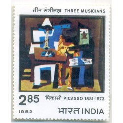PHILA884 INDIA 1982 PABLO RUIZ PICASSO THREE MUSICIANS MNH