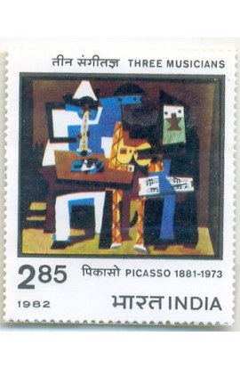 PHILA884 INDIA 1982 PABLO RUIZ PICASSO THREE MUSICIANS MNH