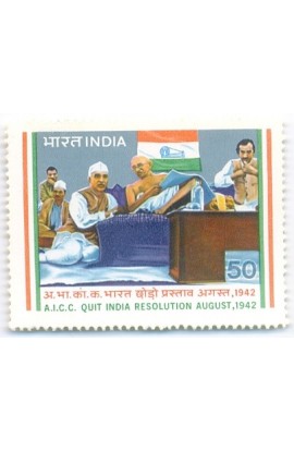 India 1983 Quit India Resolution A. I. C. C. August 1942 MNH