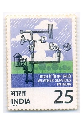PHILA671 INDIA 1975 SINGLE MINT STAMP METEROLOGICAL DEPARTMENT WEATHER