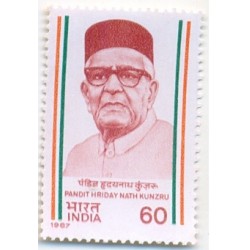 PHILA1069 INDIA 1987 PANDIT HRIDAY NATH KUNZRU MNH