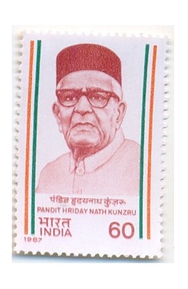 PHILA1069 INDIA 1987 PANDIT HRIDAY NATH KUNZRU MNH