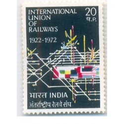 PHILA549 INDIA 1972 SINGLE MINT STAMP OF INTERNATIONAL UNION OF RAILWAYS UIC MNH