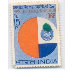PHILA462 INDIA 1968 SINGLE MINT STAMP OF FIRST TRIENNALE MNH