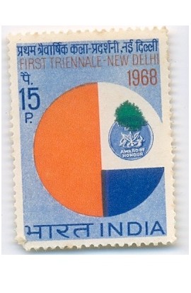 PHILA462 INDIA 1968 SINGLE MINT STAMP OF FIRST TRIENNALE MNH