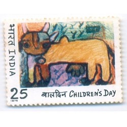 PHILA667 INDIA 1975 SINGLE MINT STAMP OF NATIONAL CHILDREN DAY MNH