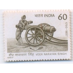 PHILA1111 INDIA 1987 VEER NARAYAN SINGH MNH