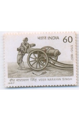 PHILA1111 INDIA 1987 VEER NARAYAN SINGH MNH