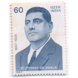 PHILA1117 INDIA 1987 DR HIRALAL MNH