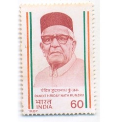 PHILA1069 INDIA 1987 PANDIT HRIDAY NATH KUNZRU MNH
