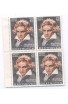 India 1970 Beethoven block of 4 MNH