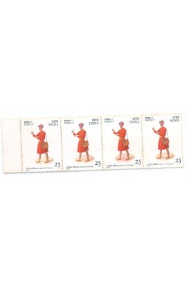 INDIA MINT NH STAMPS strip of four stamp ON EARLY POSTMAN OF PUNJAB