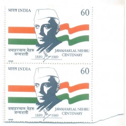 PHILA1169 INDIA 1988 PAIR PANDIT JAWAHARLAL NEHRU BIRTH CENTENARY MNH