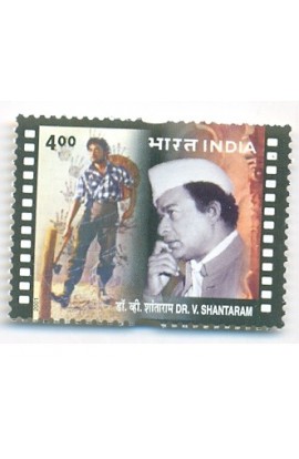 PHILA1874 INDIA 2001 Dr V SHANTARAM FILM MAKER CINEMA MNH