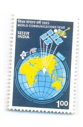 PHILA932 INDIA 1983 WORLD COMMUNICATIONS YEAR MNH